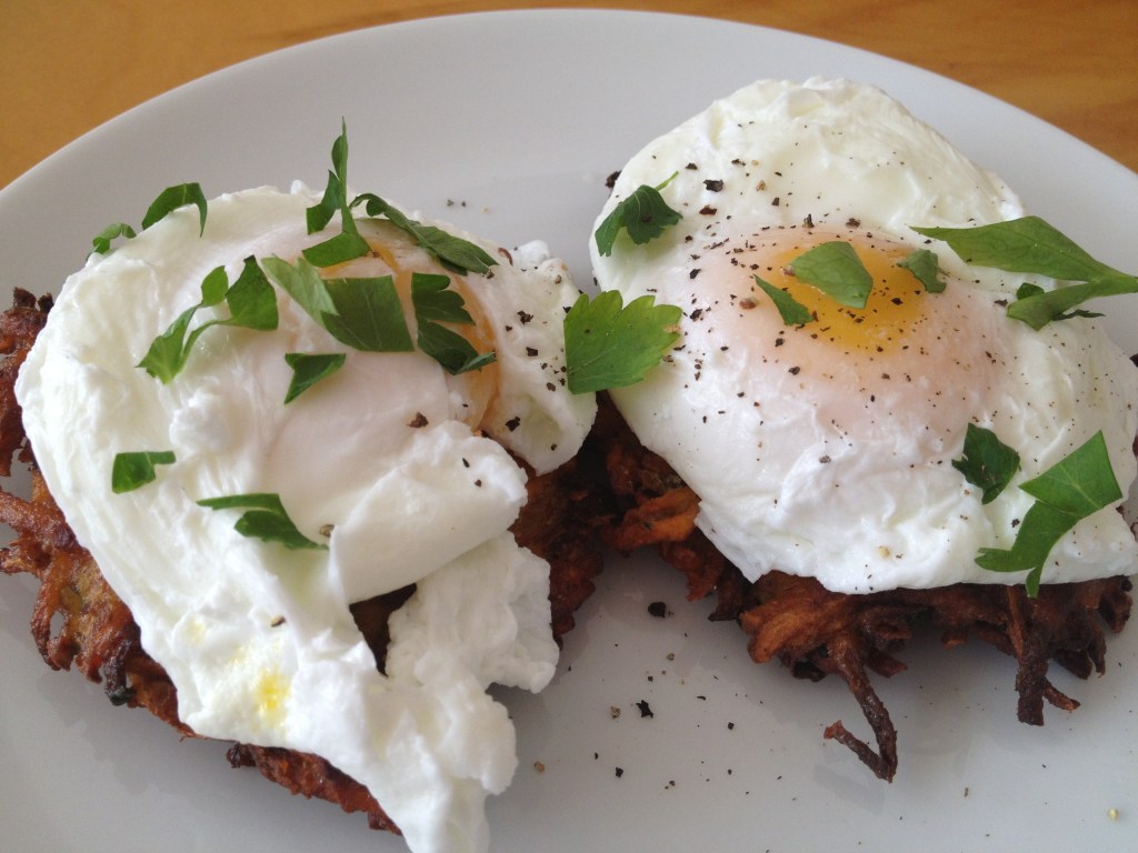 Yam Latkes with Poached&nbsp;Eggs
