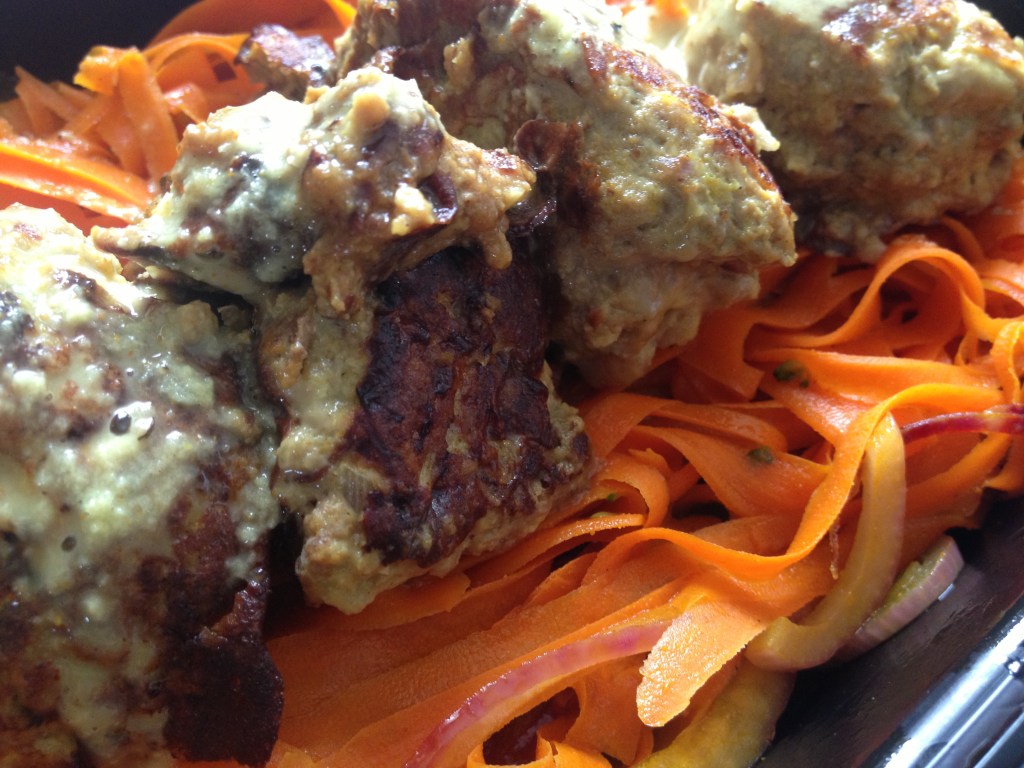 Curry Meatballs with Carrot&nbsp;Noodles