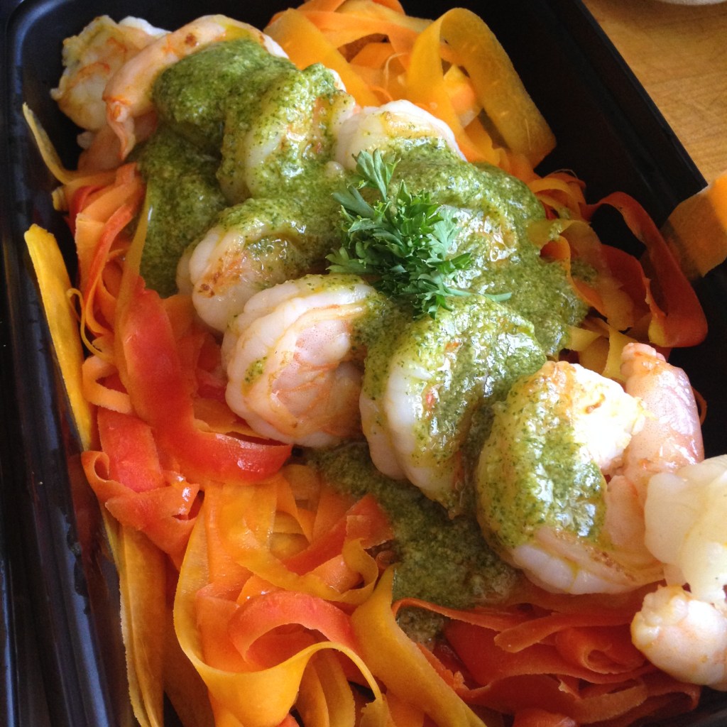 Cilantro Pesto Shrimp with Rainbow&nbsp;Noodles