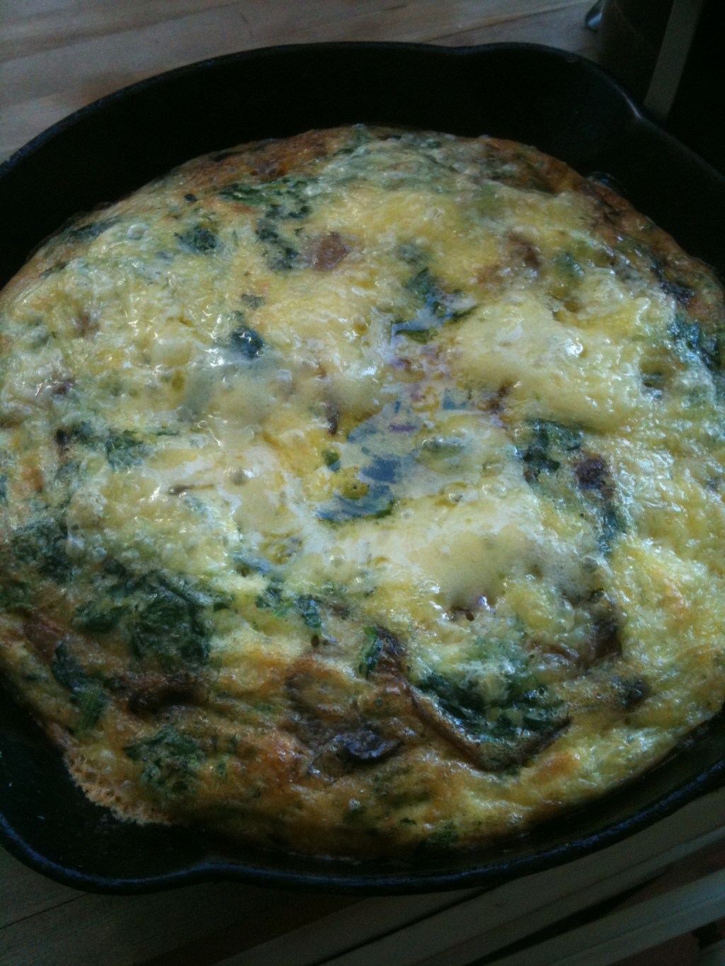 Bacon, Mushroom, and Spinach&nbsp;Frittata