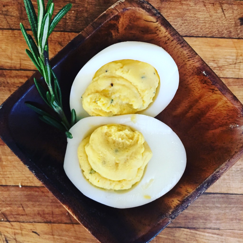 Lemon Rosemary Deviled Eggs
